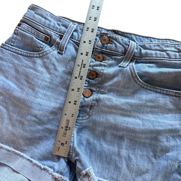 J.Crew Womens High-Rise Stretch Denim Shorts Size 27 Light Wash Button-Fly - Picture 7 of 8